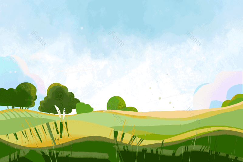 树木图片,花草元素,春季PNG,白云免抠素材